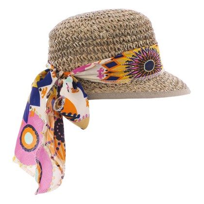 seagrass cap with scarf