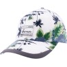 Casquette baseball à motif tropical avec badge rectangu