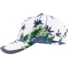 Casquette baseball à motif tropical avec badge rectangu