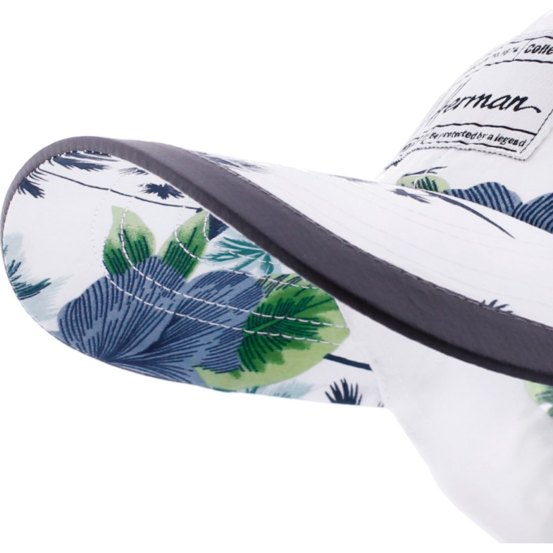 Casquette baseball à motif tropical avec badge rectangu Casquette baseball à motif tropical avec badge rectangu