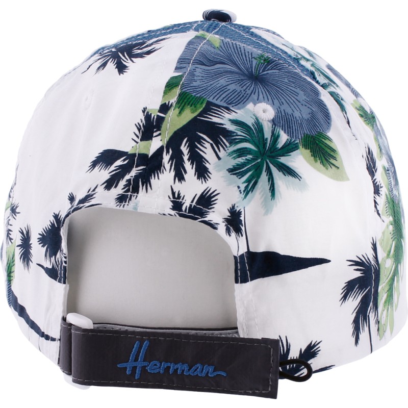 Casquette baseball à motif tropical avec badge rectangu Casquette baseball à motif tropical avec badge rectangu
