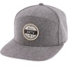 Plain felt 'Camper' style baseball cap with round badge
