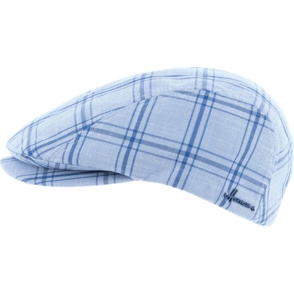 Casquette plate à carreaux