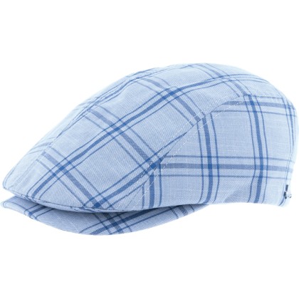 Casquette plate à carreaux