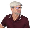 Casquette plate unie avec bande arrière et doublure en