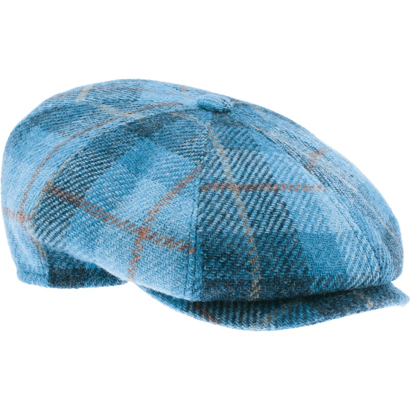 Casquette plate, tissus Harris Tweed Casquette plate, tissus Harris Tweed