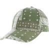 Casquette baseball à motif bandana avec fermeture velcro