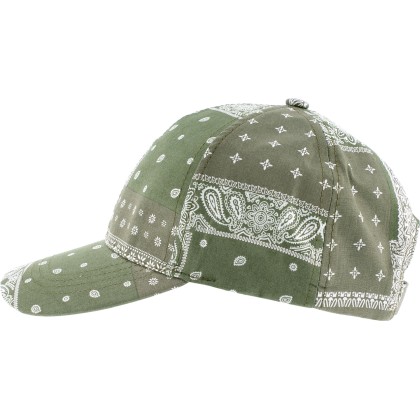 Casquette baseball à motif bandana avec fermeture velcro