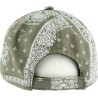 Casquette baseball à motif bandana avec fermeture velcro