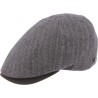 Casquette plate en laine chevron unie