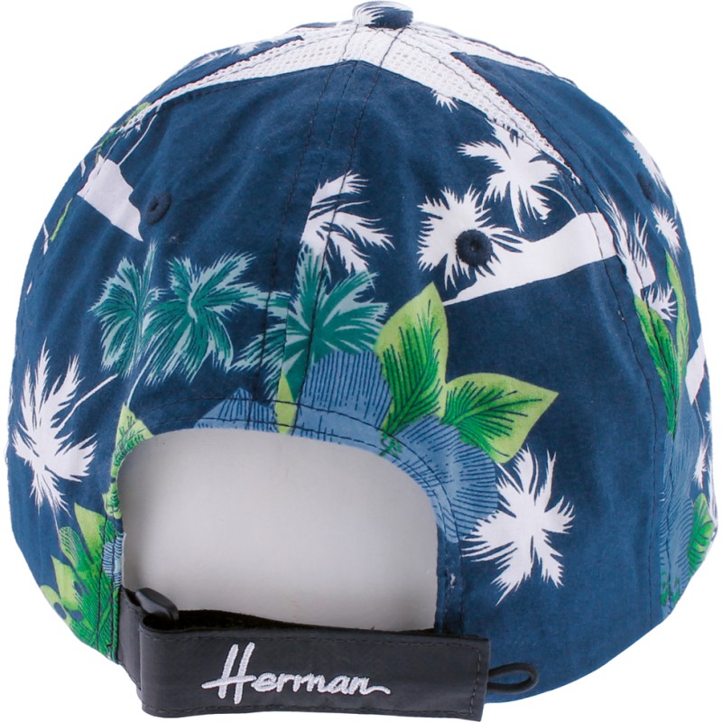 Casquette baseball à motif tropical avec badge rectangulaire Casquette baseball à motif tropical avec badge rectangulaire