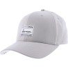Casquette baseball en coton unie avec badge rectangulaire et dessous v