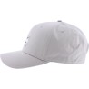 Casquette baseball en coton unie avec badge rectangulaire et dessous v