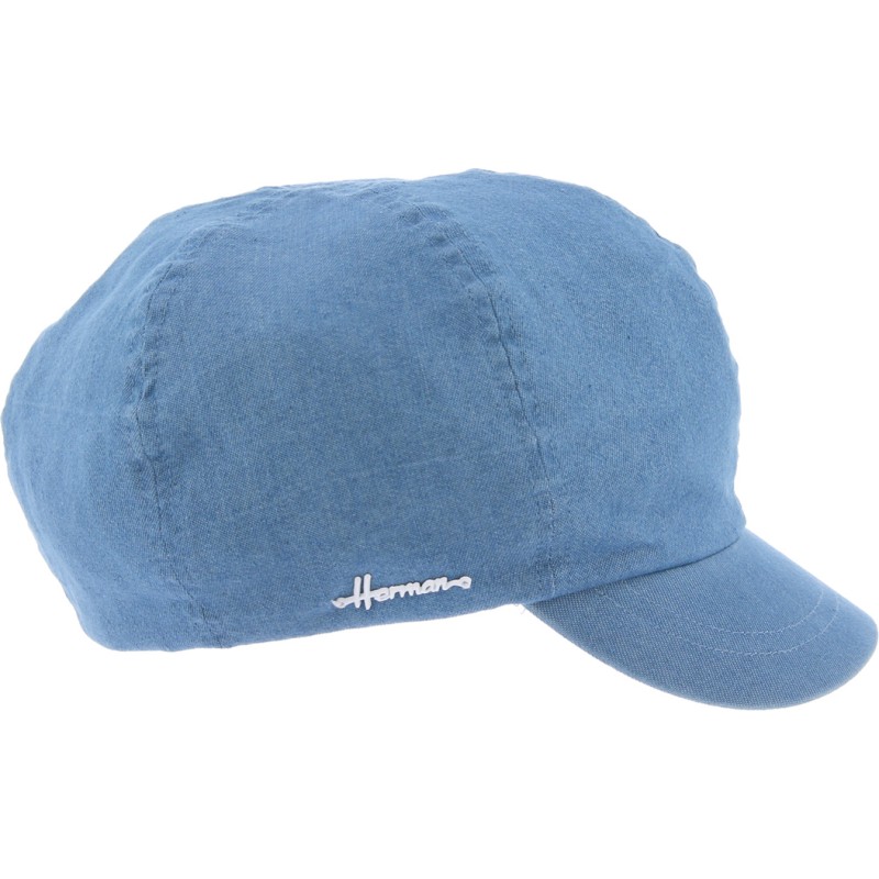 Casquette 8 côtes en jeans délavé