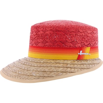 Casquette en paille  colorée