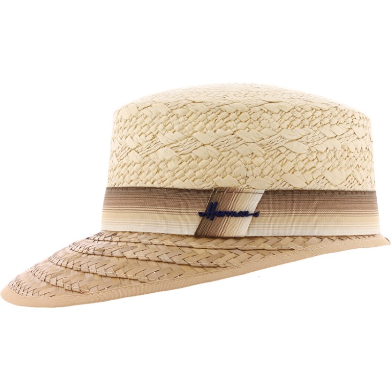 Casquette en paille  colorée