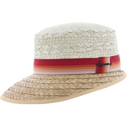 Casquette en paille  colorée