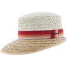 Casquette en paille  colorée