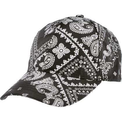 Casquette baseball à motif bandana avec fermeture velcro