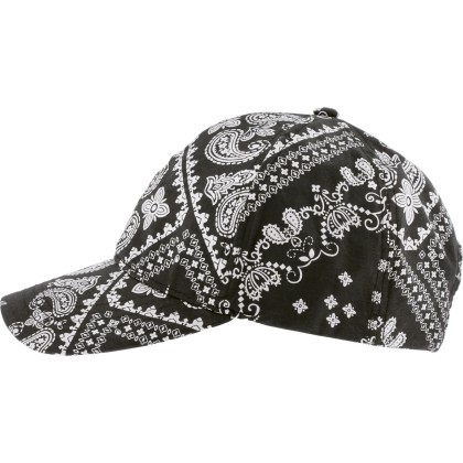 Casquette baseball à motif bandana avec fermeture velcro