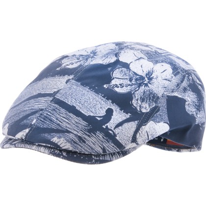 Casquette plate formée à motif tropical