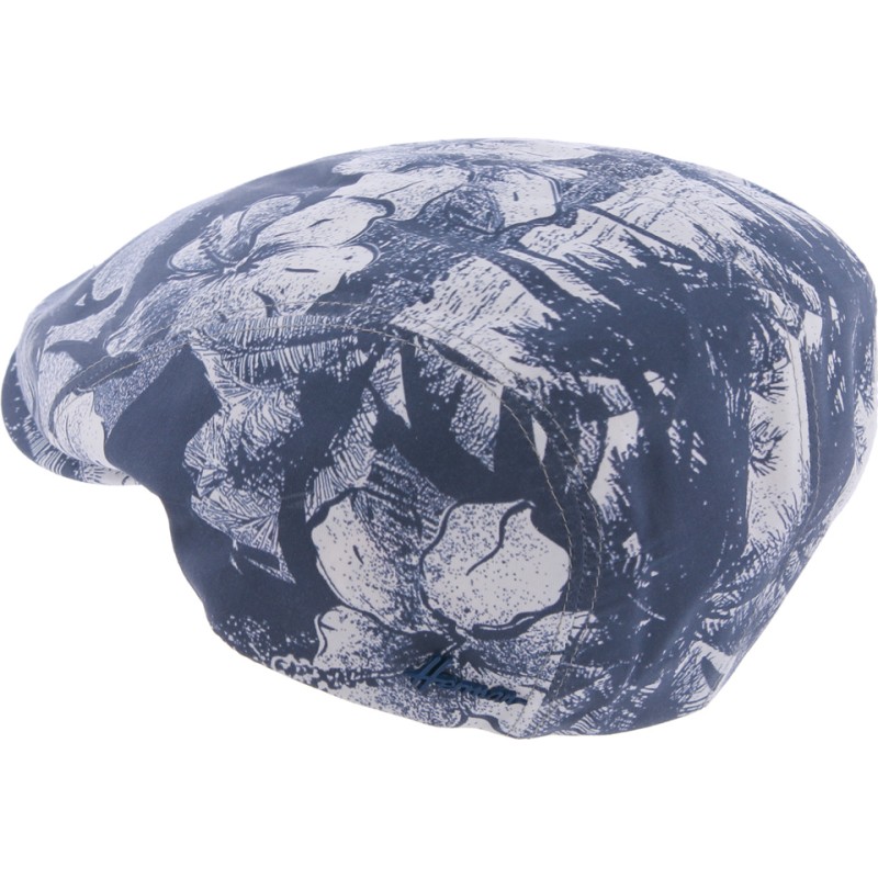 Casquette plate formée à motif tropical