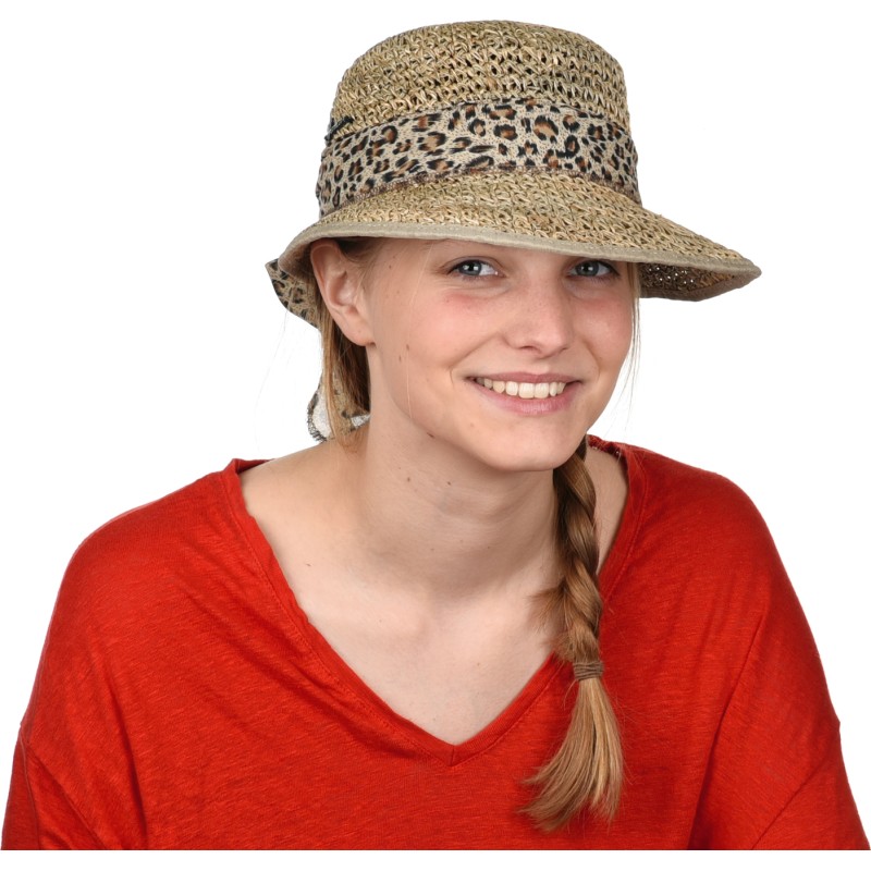 Casquette en paille jonc de mer décoration foulards Casquette en paille jonc de mer décoration foulards