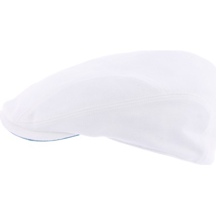 Casquette plate en coton piqué unie avec visière sandwich