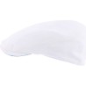 Casquette plate en coton piqué unie avec visière sandwich