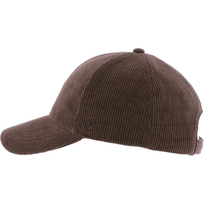 Casquette forme baseball en velours uni