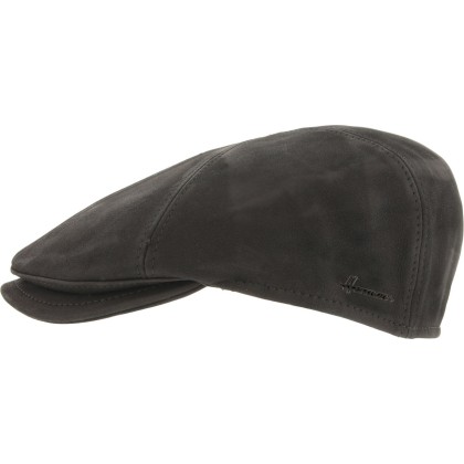 Casquette 6 côtes en cuir