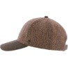 Casquette forme baseball en tweed, visière unie