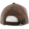 Casquette forme baseball en tweed, visière unie