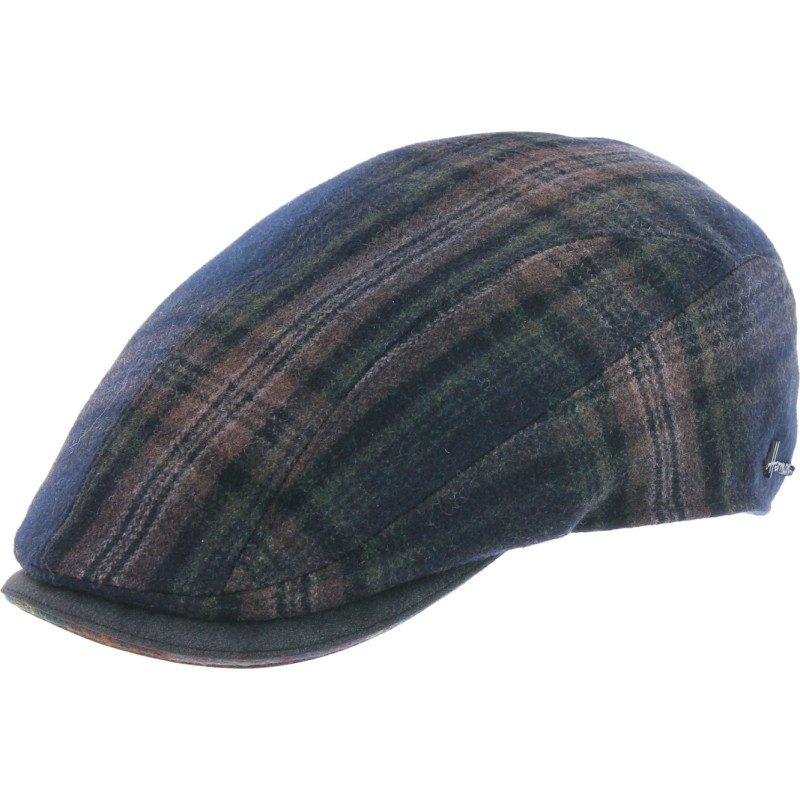 Casquette plate en tartan avec visière avec visière san Casquette plate en tartan avec visière avec visière san