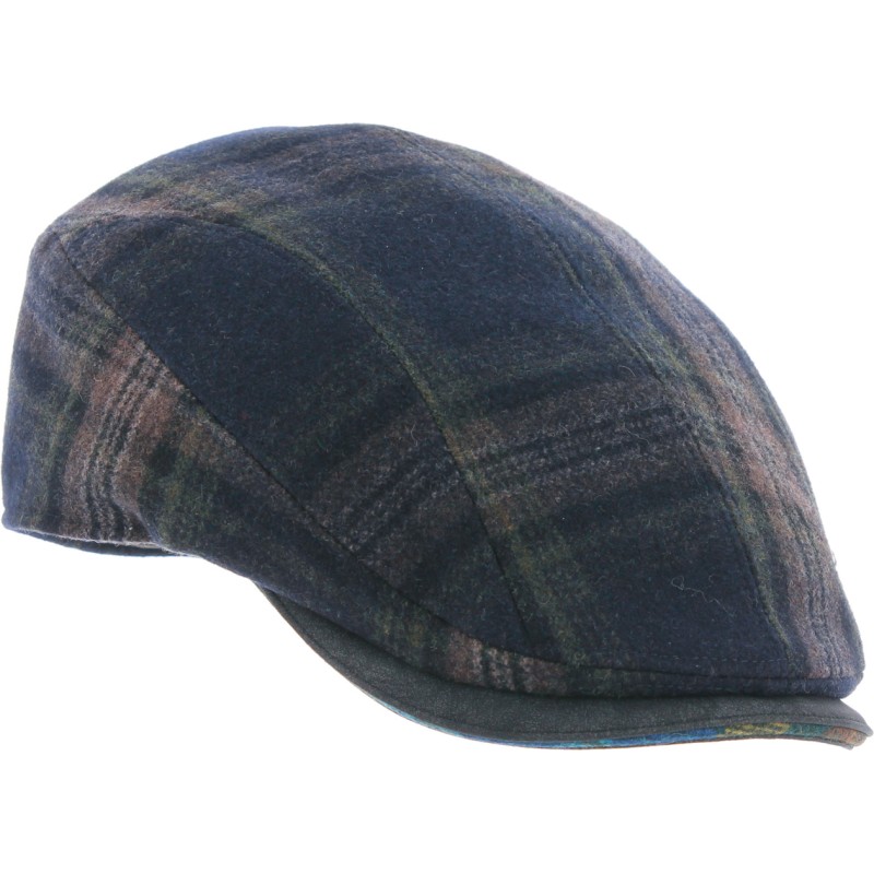 Casquette plate en tartan avec visière avec visière san Casquette plate en tartan avec visière avec visière san