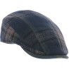 Casquette plate en tartan avec visière avec visière san