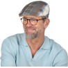 Casquette plate patchwork avec visière en liège