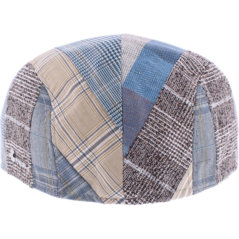 Casquette plate patchwork avec visière en liège