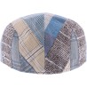 Casquette plate patchwork avec visière en liège