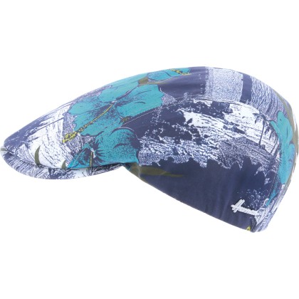 Casquette plate formée à motif tropical