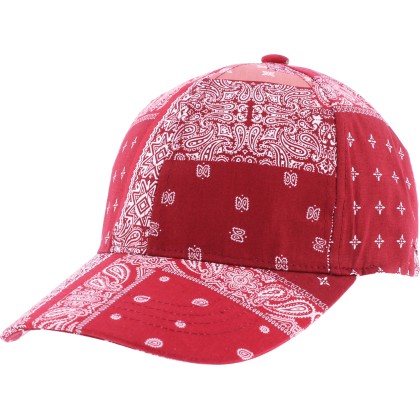 Casquette baseball à motif bandana avec fermeture velcro