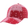 Casquette baseball à motif bandana avec fermeture velcro
