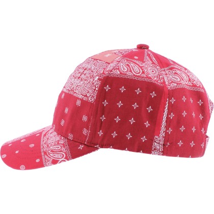 Casquette baseball à motif bandana avec fermeture velcro