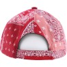 Bandana pattern baseball cap with velcro closing