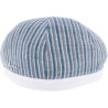 Casquette 6 côtes à rayures, avec visière bande arrière en tissu à mot
