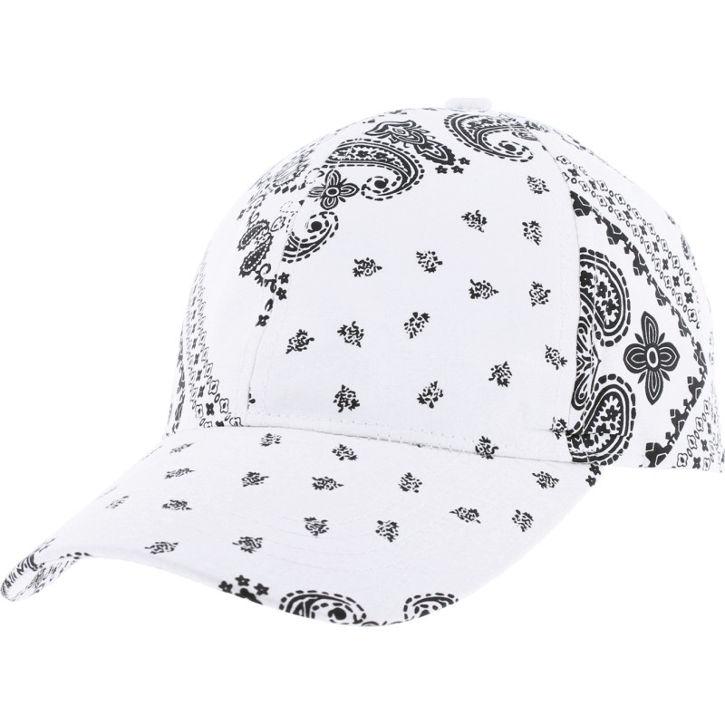 Casquette baseball à motif bandana avec fermeture velcro