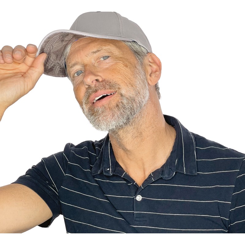 Casquette baseball en coton unie avec dessous de visière imprimée régl