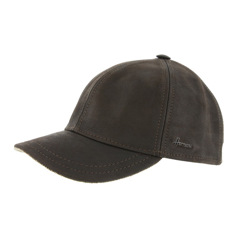 Casquette baseball cuir doublée