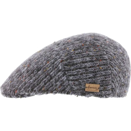Casquette formée en laine chinée