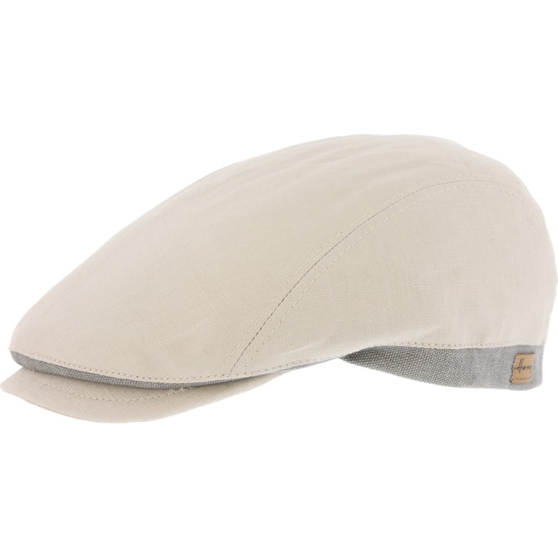 Casquette formée slim bicolore en lin